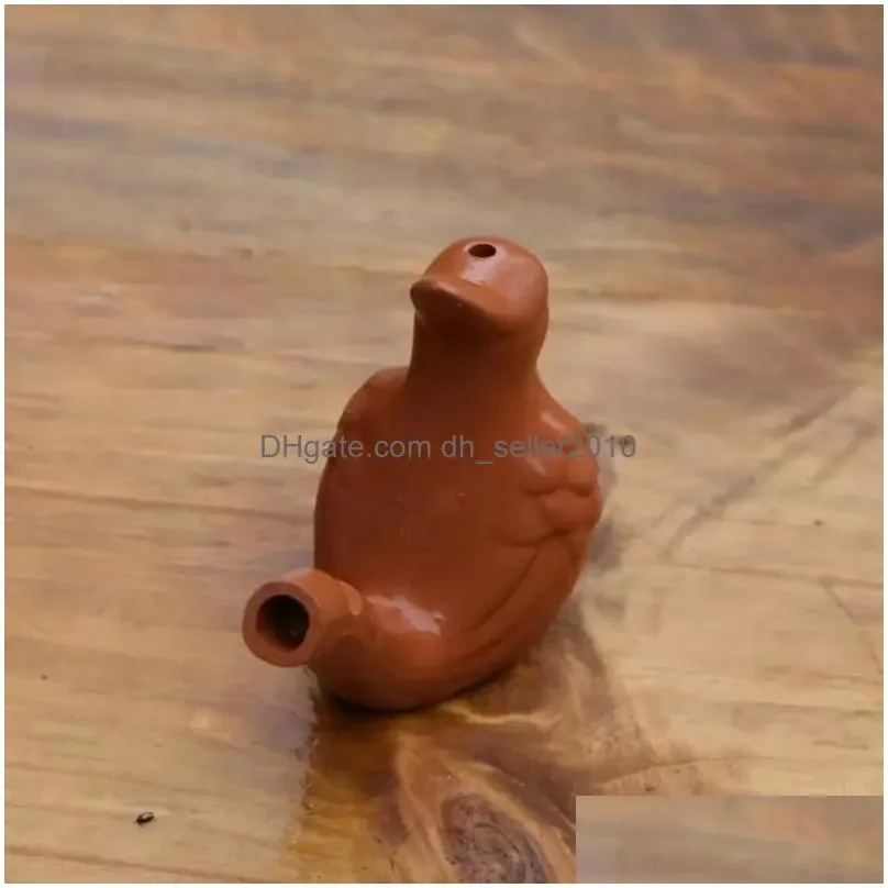 Arts And Crafts Stock Water Bird Whistle Vintage Ceramic Arts Crafts Whistles Clay Ocarina Warbler Song Chirps Children Bathing Drop D Dhcl9