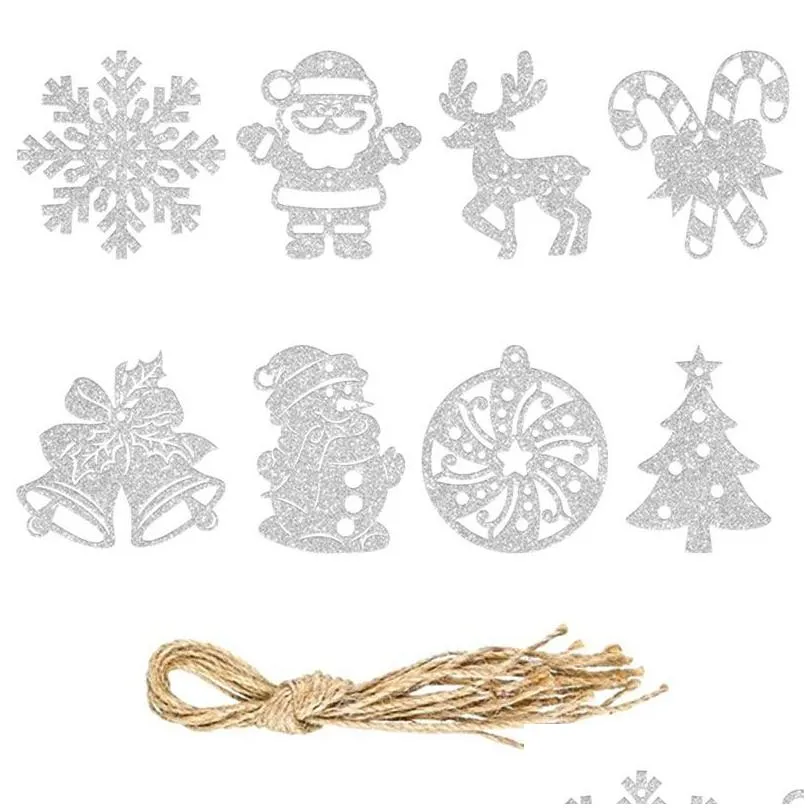 Christmas Decorations New Christmas Tree Decorations Pendant Sier Powder Tripper Year Party Scenario Room Drop Delivery Home Garden Fe Ot5Uf
