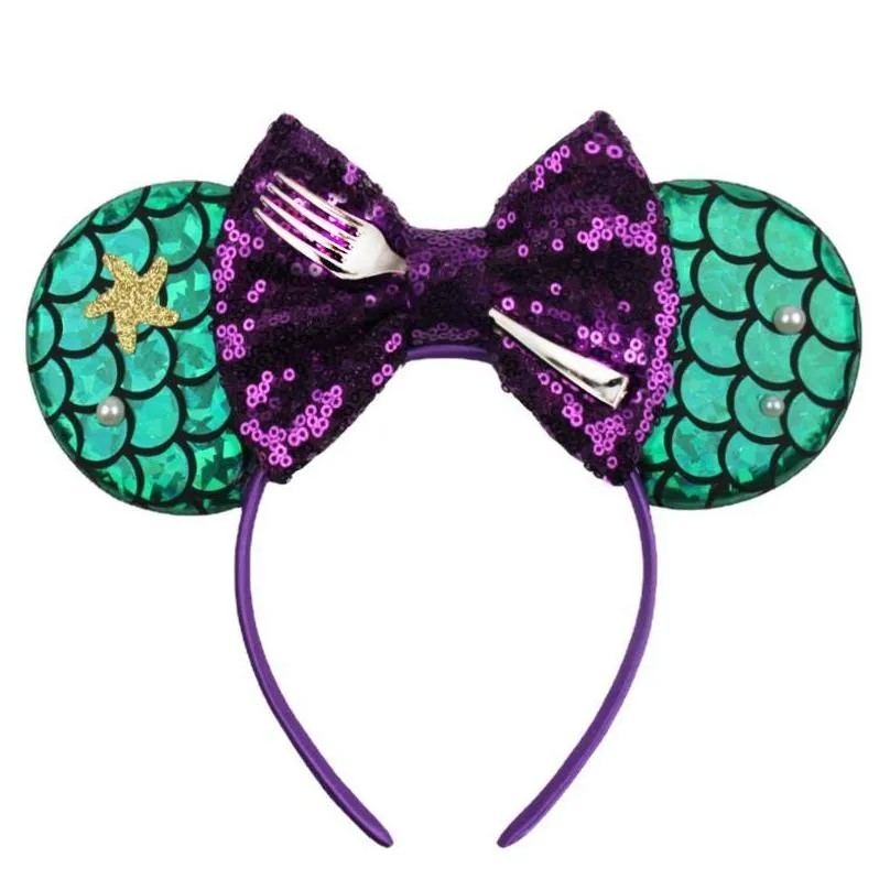 hair accessories mouse ears headband sequins bows charactor for women festival hairband girls partyhair