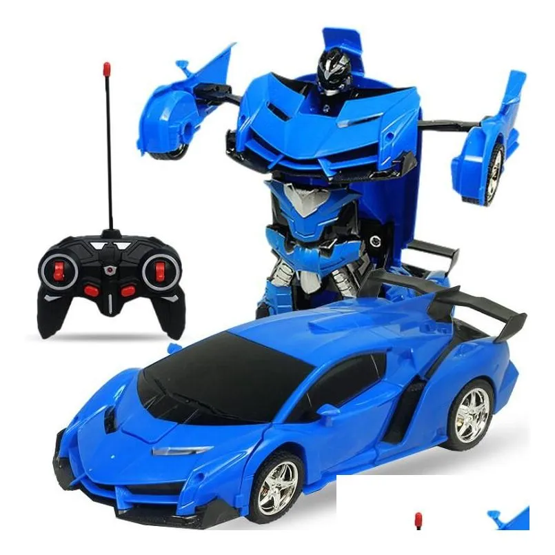 Electric/Rc Car Remote Control Deformation Car Charging Induction Transformation King Kong Robot Electric Children Drop Delivery Toys Dh6F1