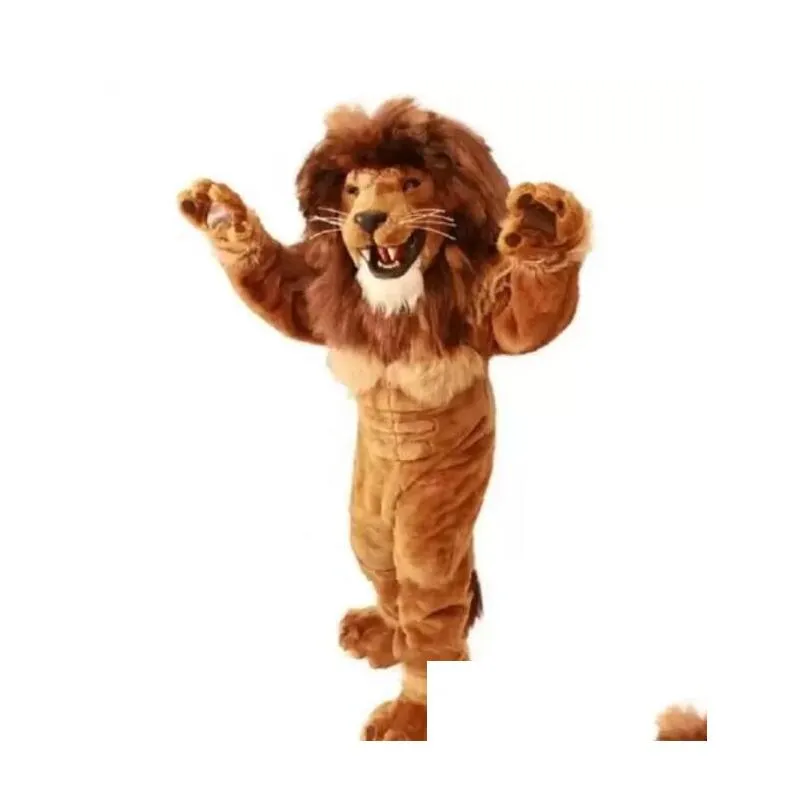 2024 friendly  mascot costume adult size wild animal male  king carnival party mascotte fit suit