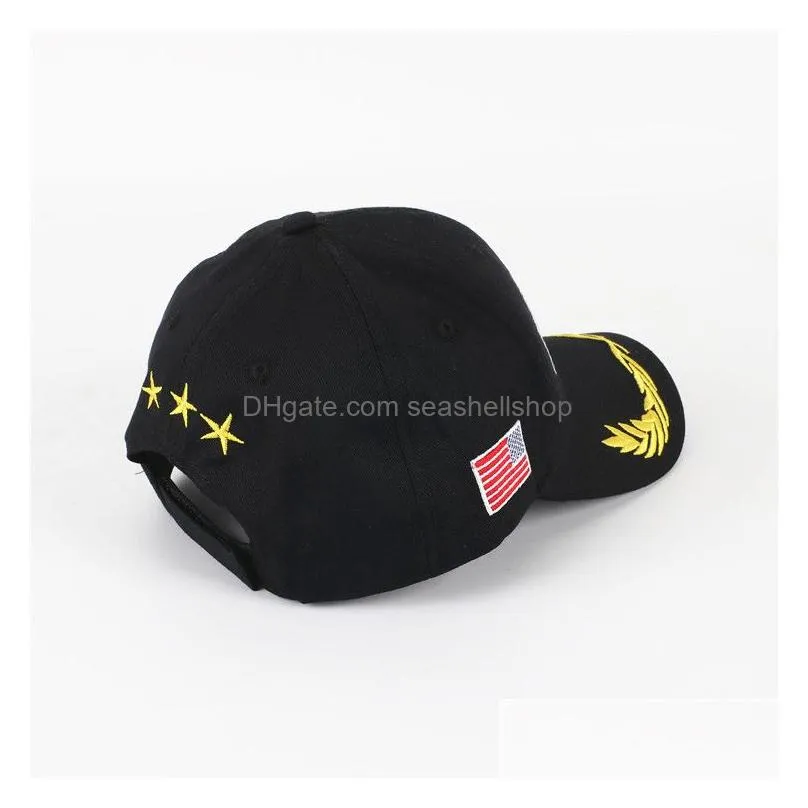 Ball Caps Cotton Donald Trump Hats Embroidery Make America Great Again Fashion Adjustable Men Baseball Caps With Usa Flag Drop Deliver Dhfjy