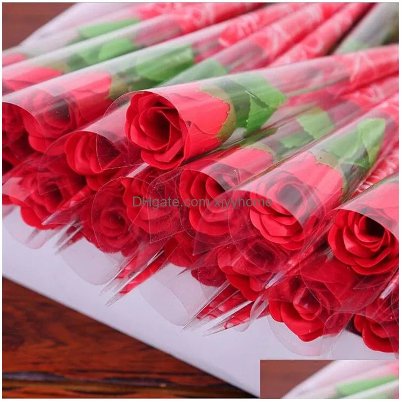 Decorative Flowers & Wreaths High Quality Artificial Rose Flower Soap Flowers Wedding Birthday Decor Valentines Mothers Day Gift Drop Dhsb8