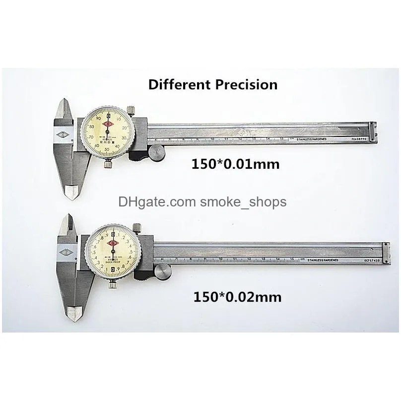 wholesale 6 0-150mm 0.02/0.01mm caliper shock-proof stainless steel vernier measurement gauge metric measuring tool 210810