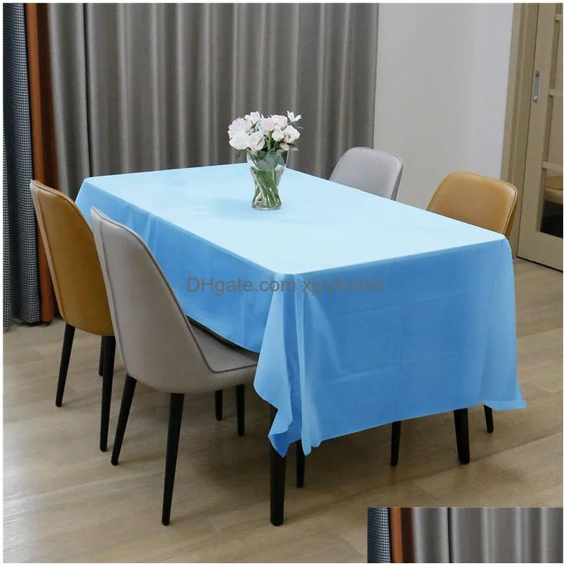 Disposable Table Covers Plasticdisposable Table Ers Tablecloth Large Rec Er Cloth Wipe Clean Home Party Wedding Drop Delivery Home Gar Dh2Fa