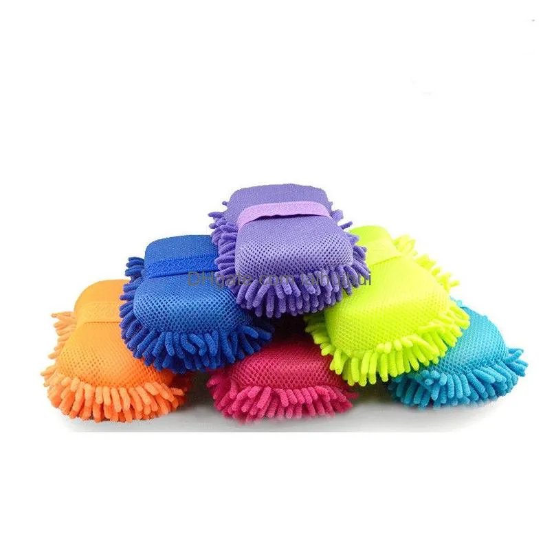  car care car microfiber chenille wash mitt cleaning washing mitt glove microfibre sponge cloth car washer