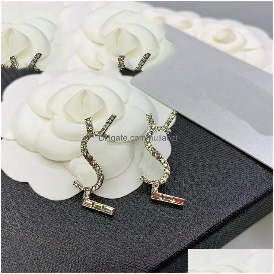 designers jewelry women y letter earrings luxurys brand earring men formal women pendant studs hoop ear rings wedding party suit