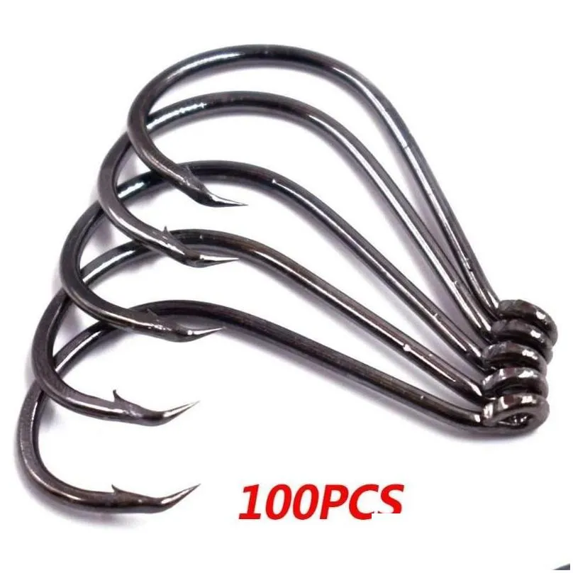 Fishing Hooks Fishing Hooks Mustad 10881 Jigging High Carbon Steel Deep Ocean Jig Large Barbs With Circle Squid Grouper Hook Accessori Dhifq