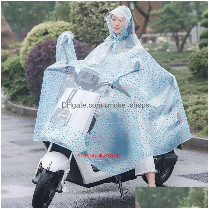 transparent bicycle motorcycle raincoat windproof chubasquero moto rain poncho impermeable clear raincoat single double raingear