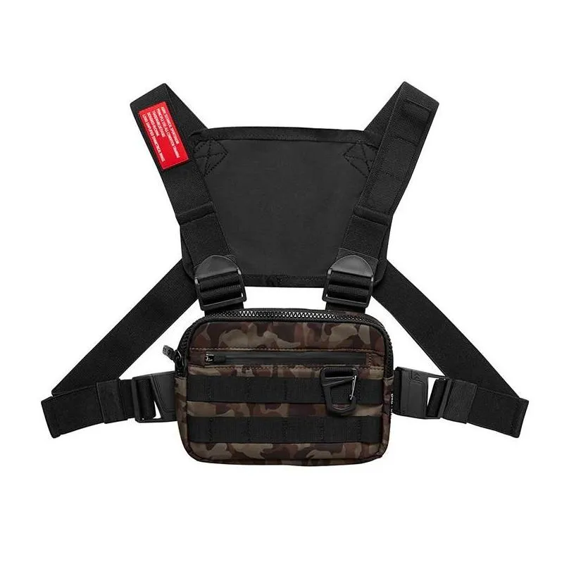 Outdoor Bags Chest Rig Running Bag Men Streetwear Hip Hop Waist Pack Fashion Outdoor Sport Gym Training Fitness Accessories Tactical V Dhzqh