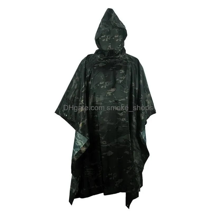 lightweight outdoor waterproof raincoats multi-function rain coat men women durable camouflage hunting rain gear poncho rainwear