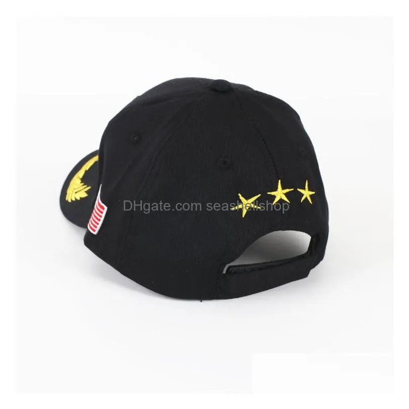 Ball Caps Cotton Donald Trump Hats Embroidery Make America Great Again Fashion Adjustable Men Baseball Caps With Usa Flag Drop Deliver Dhfjy