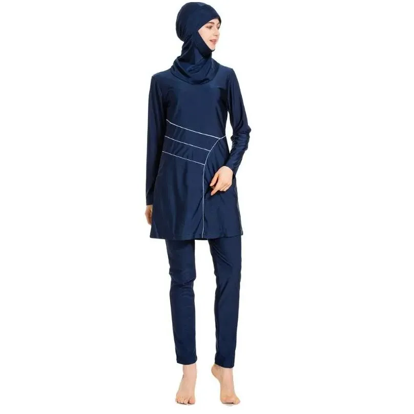 Swim Wear Swim Wear 2021 Muslim Swimwear Islamic Modest Swimming Suit Burkini Women Swimsuit With Hijab Set Fl Er Turkey Drop Delivery Dhcxu