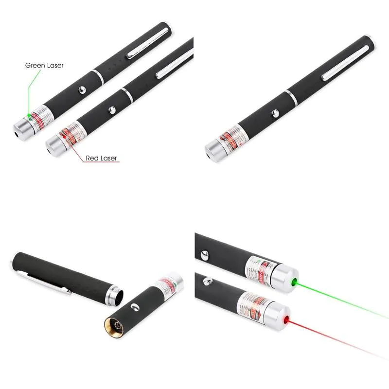 Flashlights Torches High Quality Laser Pointer Red/Green 5Mw Powerf 500M Led Torch Pen Professional Visible Beam Light For Teaching Fl Dhtnf