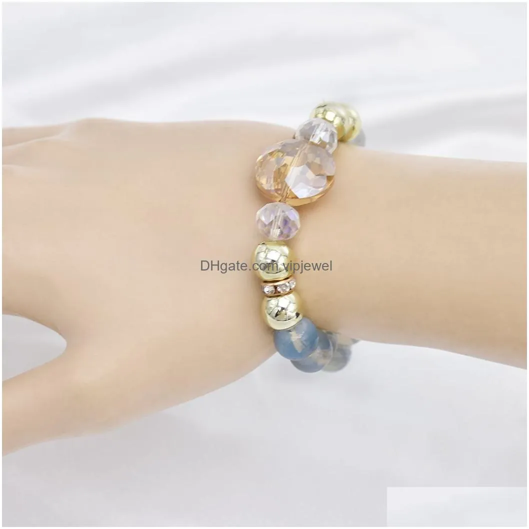 idealway charming multilayer 4 pcs/set handmade strength beaded bracelet energy bracelet set for women men