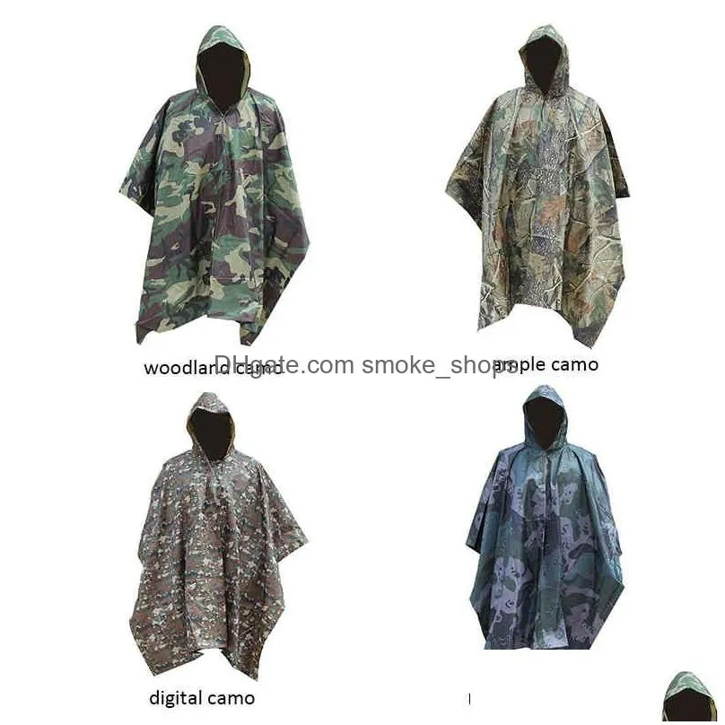 waterproof military impermeable camo raincoat rain coat men women raincoat awning from the rain motorcycle rain poncho 210320