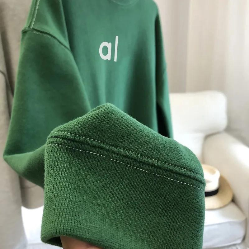 AL-0028 Women Round Neck Slim Hoodies Designer Sweatershirts Streetwear Pullover Sweatshirts Clothing