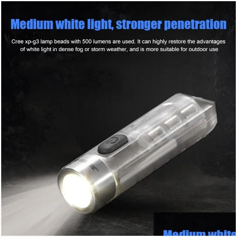 Flashlights Torches Flashlights Torches Jetbeam Waterproof Cam Torch 500Lm Xpg3Addrgbadd365Nm Uv Led Pocket Rechargeable Working Drop Dhnk5