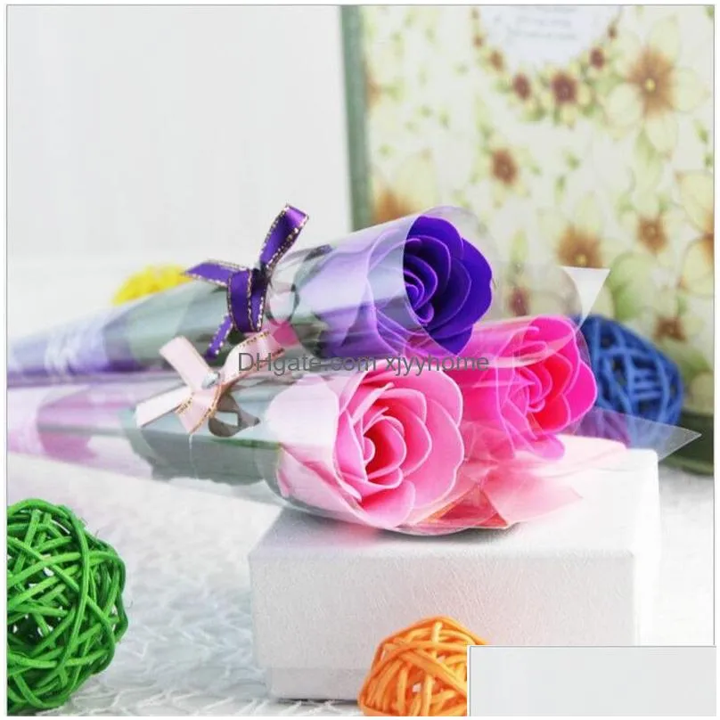 Decorative Flowers & Wreaths High Quality Artificial Rose Flower Soap Flowers Wedding Birthday Decor Valentines Mothers Day Gift Drop Dhsb8