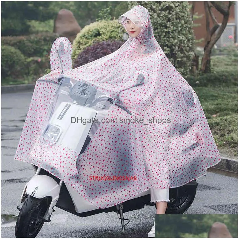 transparent bicycle motorcycle raincoat windproof chubasquero moto rain poncho impermeable clear raincoat single double raingear