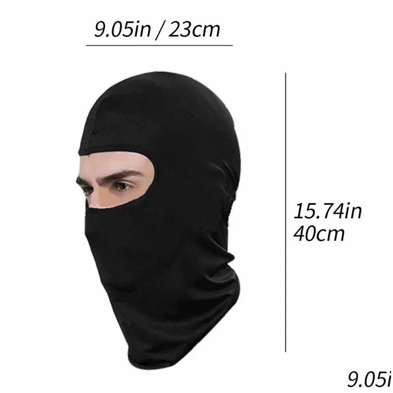 Cycling Caps & Masks Clava Face Mask Cycling Tactical Shield Mascara Ski Cagoe Ge Fl Scarf Bicycle Cap Caps Drop Delivery Sports Outdo Dhcep