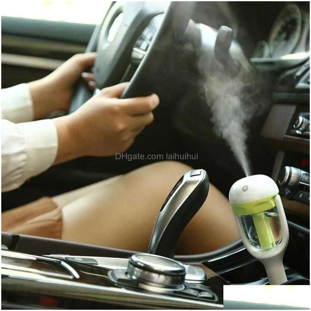 1pcs 12v car air freshener oil diffuser car steam aroma humidifier purifier mist maker fogger min u7w2