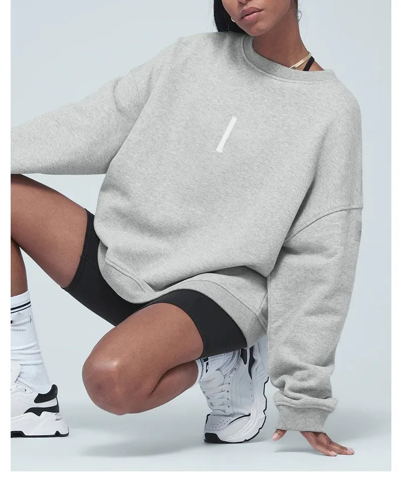 AL-0028 Women Round Neck Slim Hoodies Designer Sweatershirts Streetwear Pullover Sweatshirts Clothing