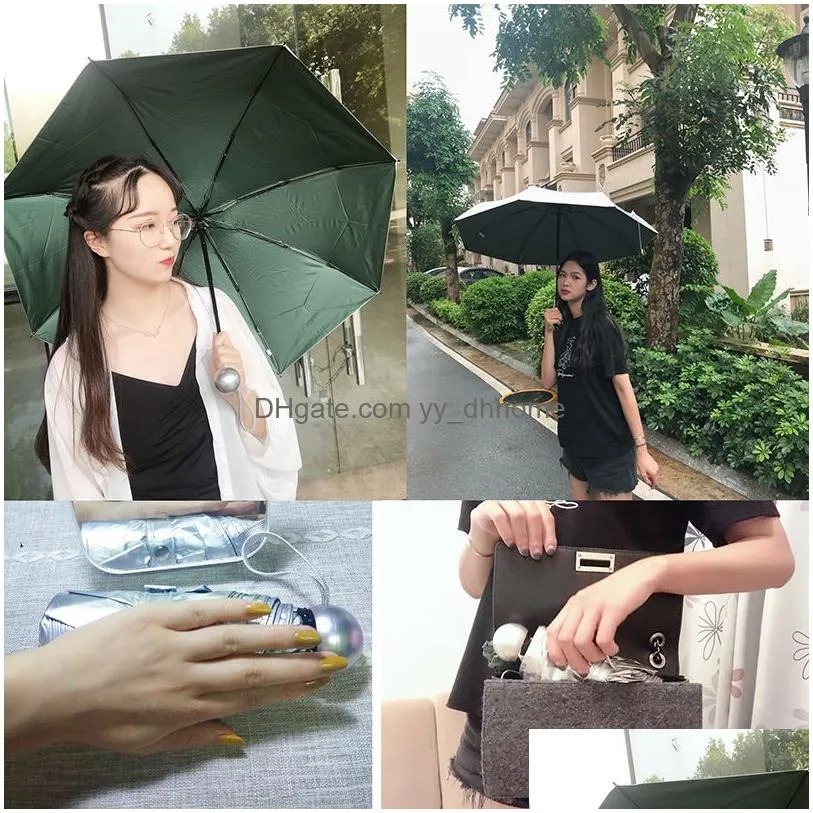 umbrellas 8 ribs pocket mini anti uv paraguas sun rain windproof light folding portable for women men children 220929