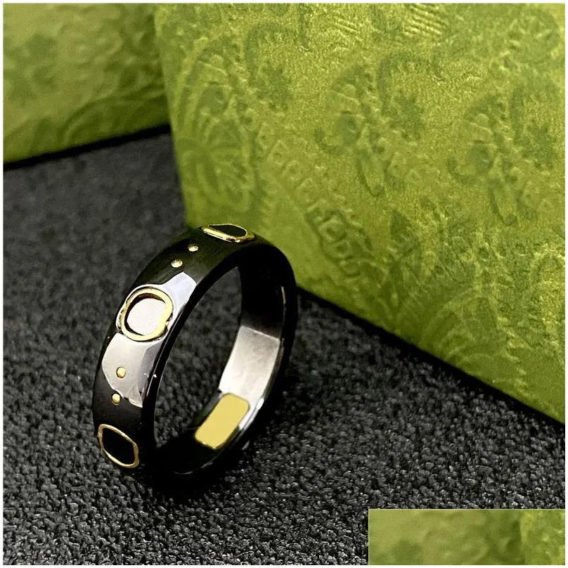 fashion unisex luxury ring for men women unisex ceramics chip designer g letter rings jewelry christmas birthday gifts r023