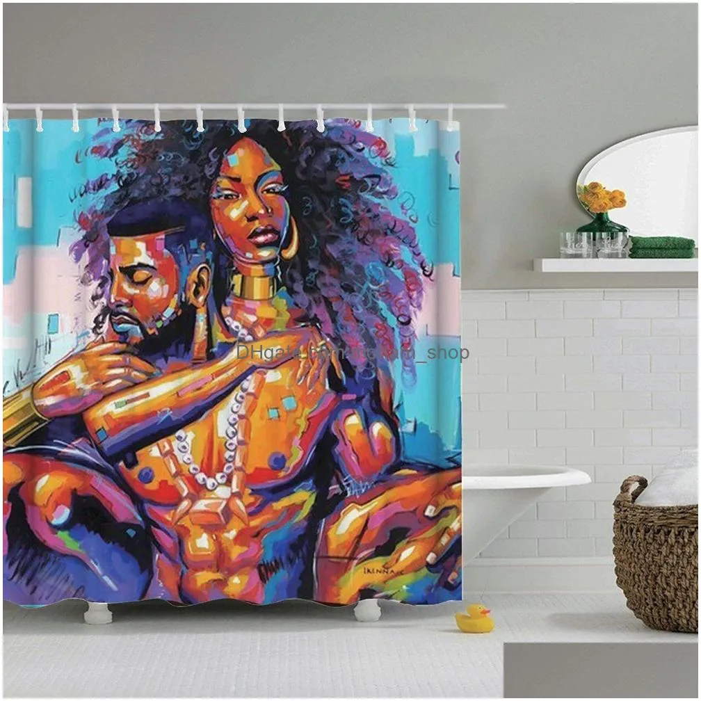 dafield african american shower curtain gray sexy get naked shower curtains waterproof polyester washable bathroom bath t200711