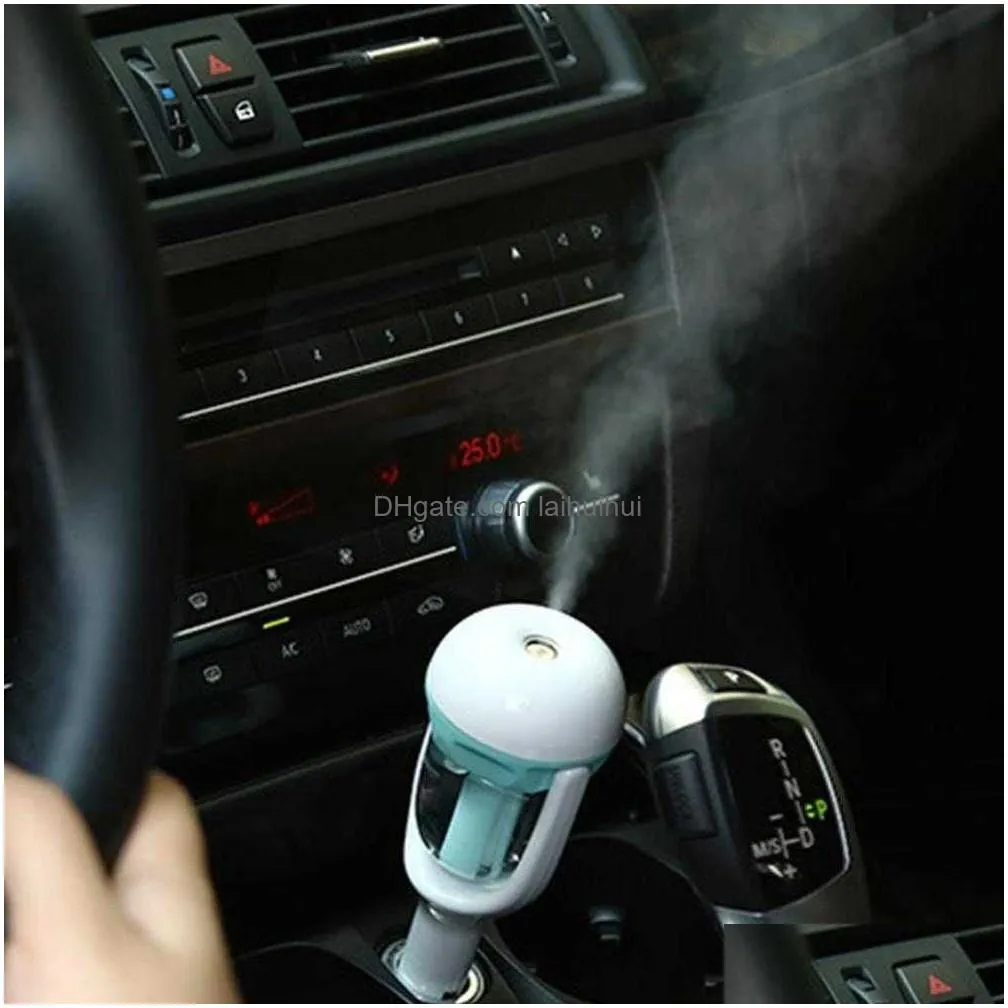 1pcs 12v car air freshener oil diffuser car steam aroma humidifier purifier mist maker fogger min u7w2