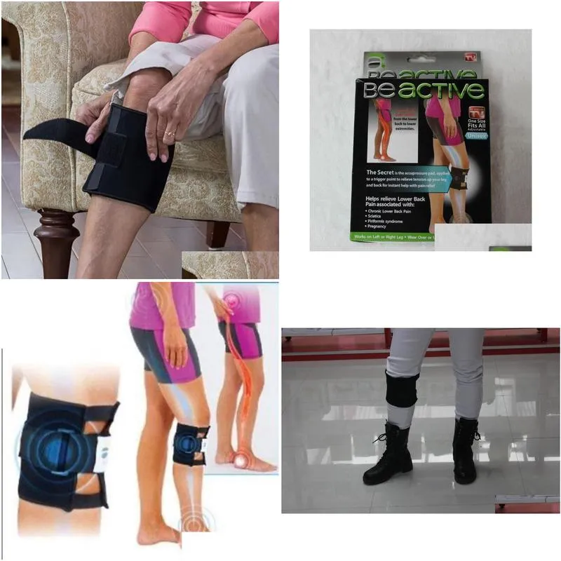 Elbow & Knee Pads Elbow Knee Pads Wolface Therapeutic Beactive Brace Point Pad Leg Black Pressure Acupressure Sciatic Nerve Sports Leg Dhxrn