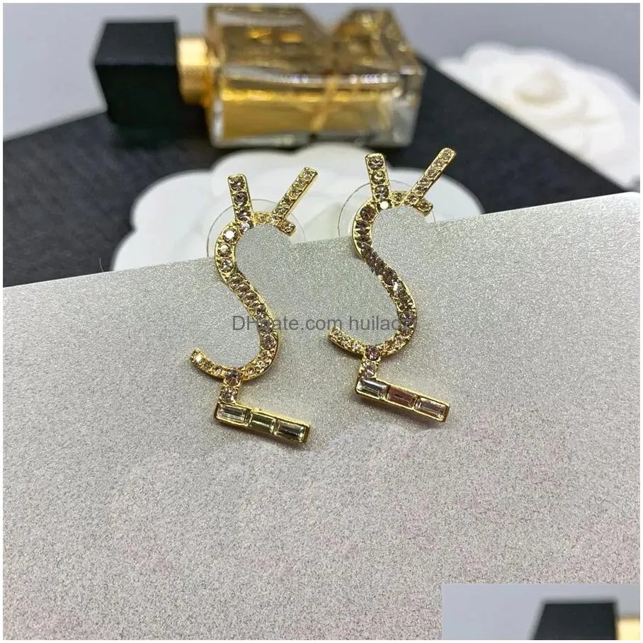 designers jewelry women y letter earrings luxurys brand earring men formal women pendant studs hoop ear rings wedding party suit