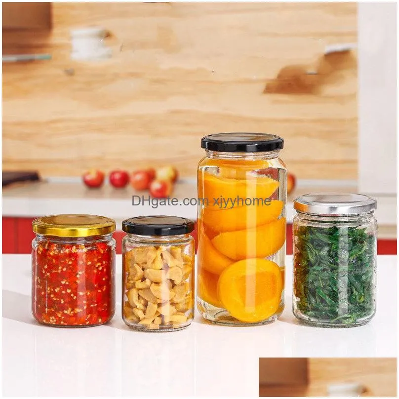 Food Savers & Storage Containers Food Storage Container Glass Jam Jars With Lid Pickles Containers For Kitchen Drop Delivery Home Gard Dhvc8