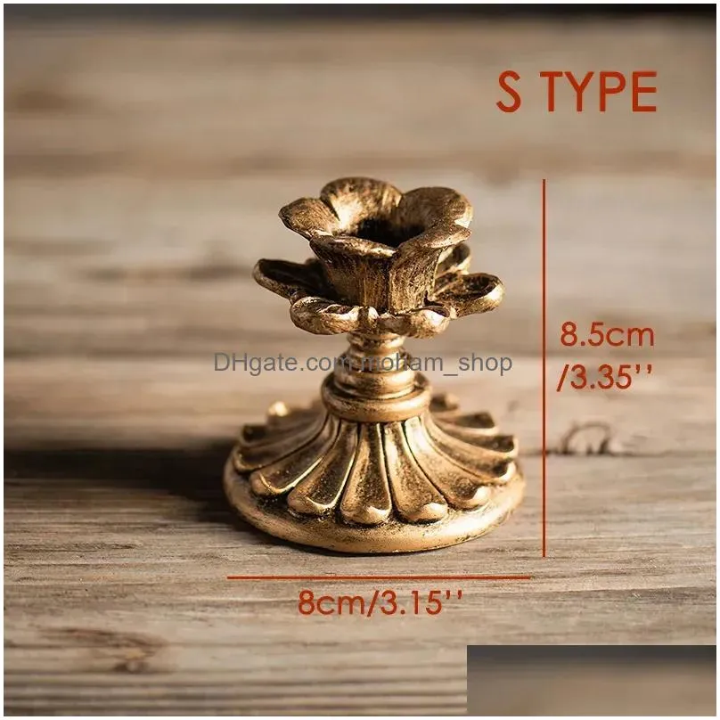 candle holders retro candlestick resin holder sconce nostalgic antique french stick rack accessories home decor p ography props 231011