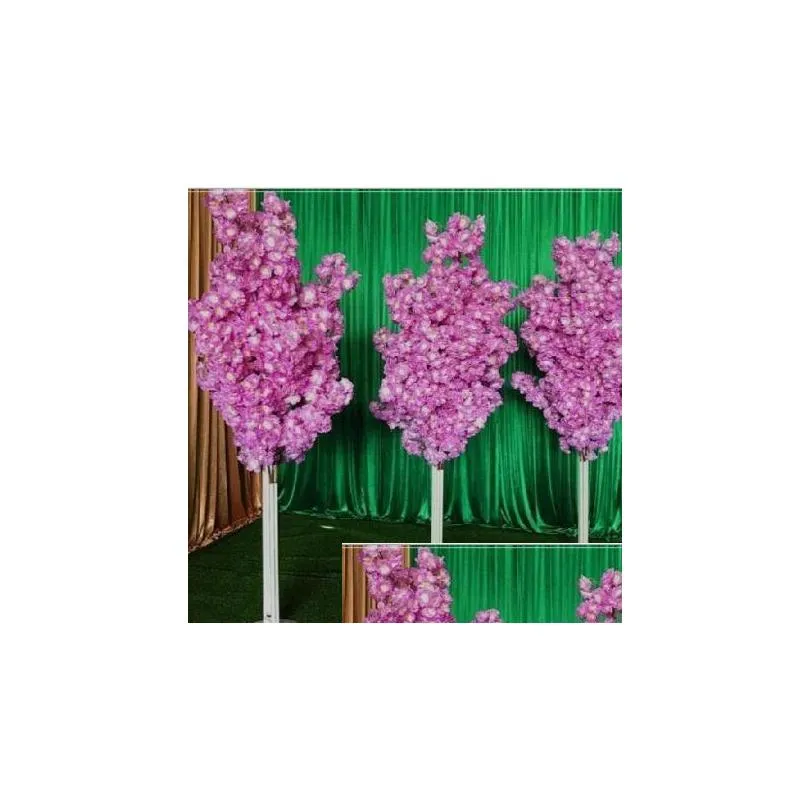 Decorative Flowers & Wreaths Wedding Flowers Decoration 5Ft Tall 10 Piece/Lot Slik Artificial Cherry Blossom Tree Roman Column Road Le Dhejo