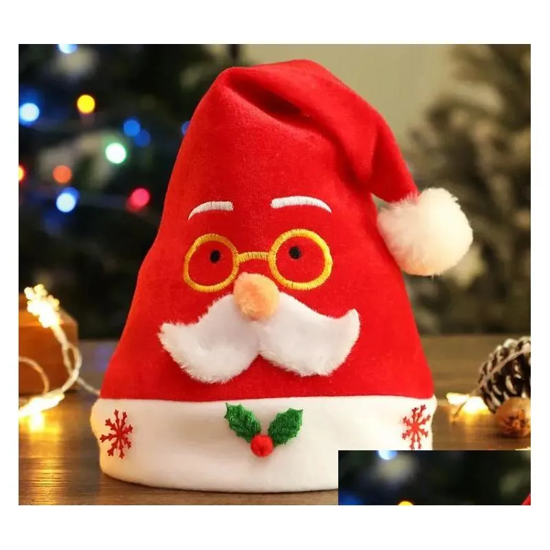 beanie/skull caps christmas decorations christmas decorations 2021 adults children hats santa novelty funny party hat with cartoon design holiday