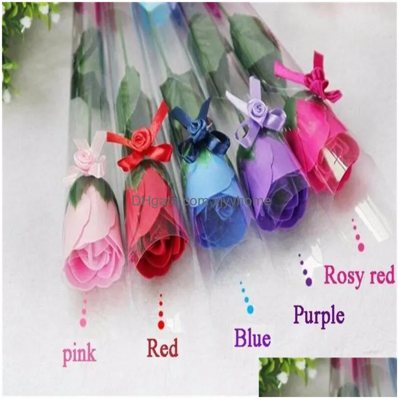 Decorative Flowers & Wreaths High Quality Rose Artificial Flowers Soap Flower Wedding Decoration Valentines Gift 5 Drop Delivery Home Dhgbd