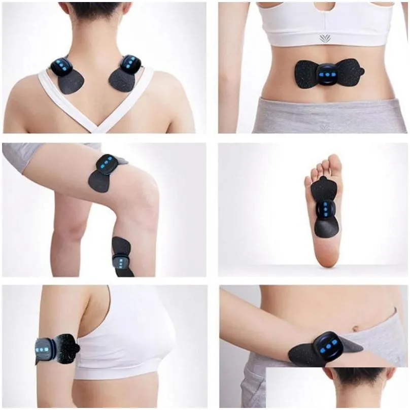 Massage Gun Mas Gun Mini Neck Cervical Vertebra Masr Electric Low Frequency Current Pse For Shoder Body Waist Arm Legs Relaxation Drop Dhogz