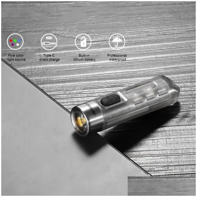 Flashlights Torches Flashlights Torches Jetbeam Waterproof Cam Torch 500Lm Xpg3Addrgbadd365Nm Uv Led Pocket Rechargeable Working Drop Dhnk5