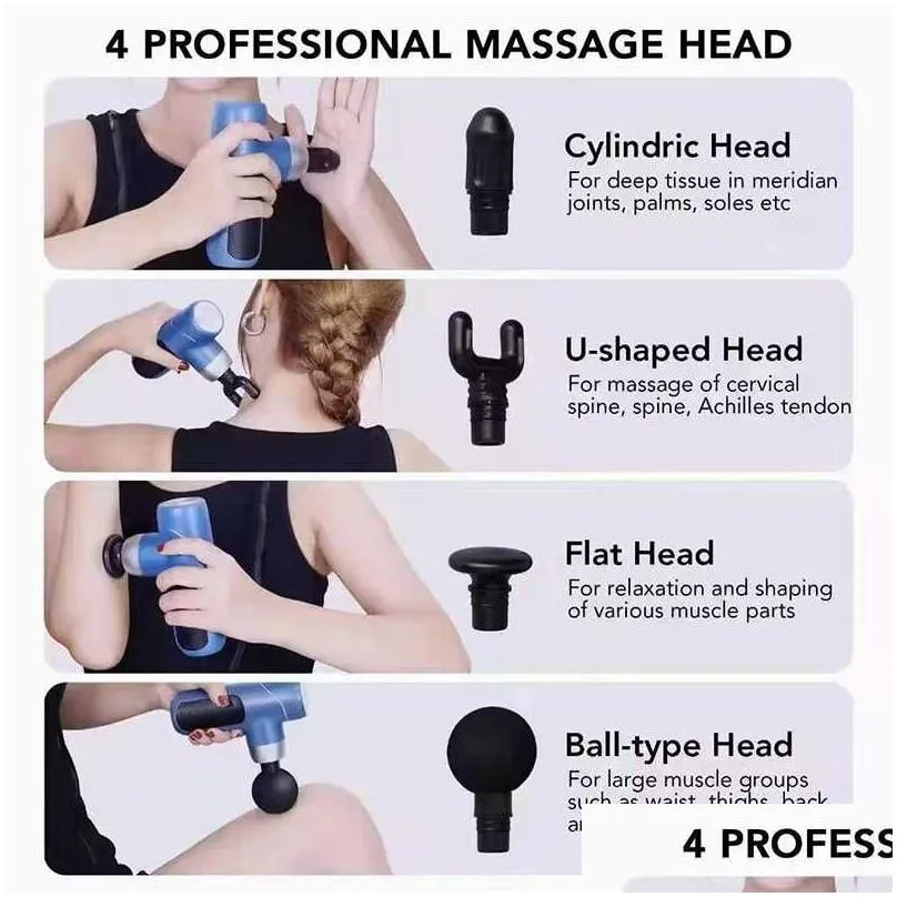 Accessories Mas Gun Muscle Relaxation Deep Tissue Masr Dynamic Therapy Vibrator Sha Pain Relief Back Foot Accessories Drop Delivery Sp Dhs6D