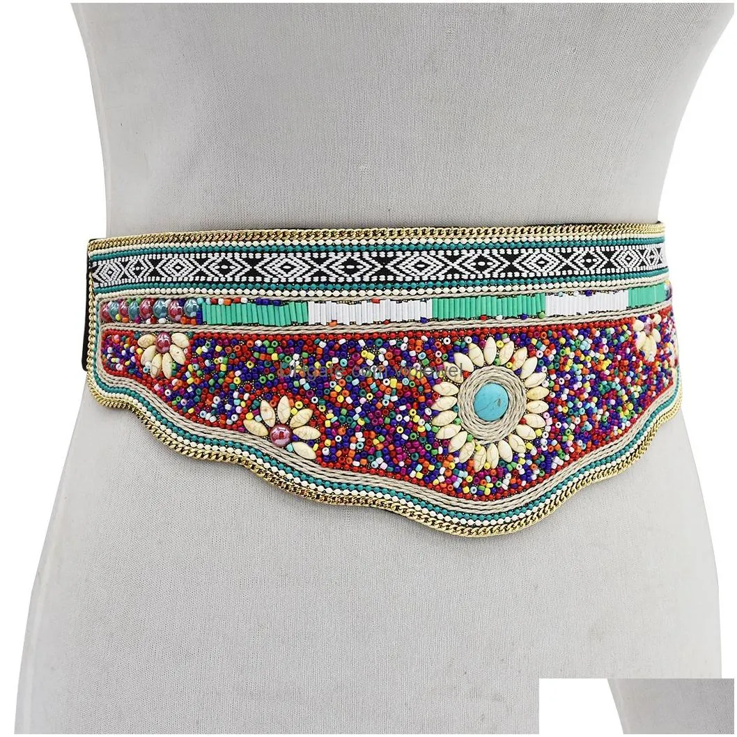 us warehouse women body chains adjustable belt rice beads dance waist chain women jewelry gift for women