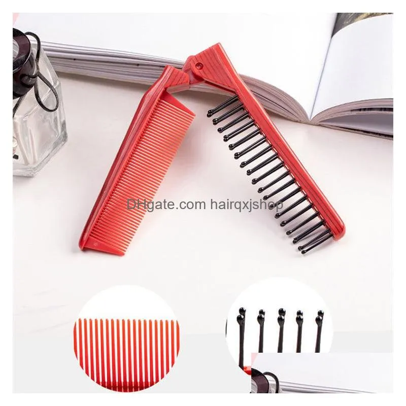 Hair Brushes Professional Antistatic Fold Tail Salon Folding Combs Hairdressing Brush Care Combing Sile Eufgp Brushes Fast Drop Delive Dhqbw