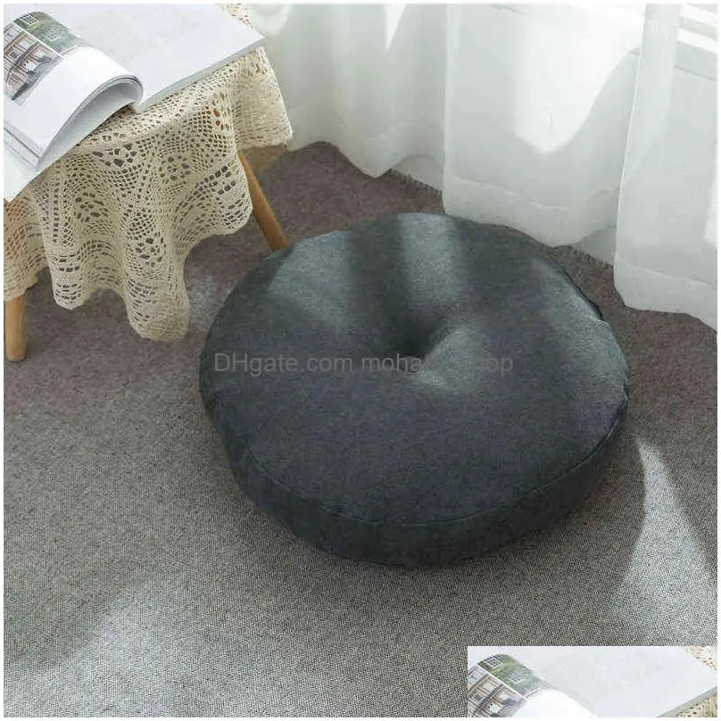 japanese meditation futons cushion pearl cotton s for el tatami linen seat yoga pillow living room 211203