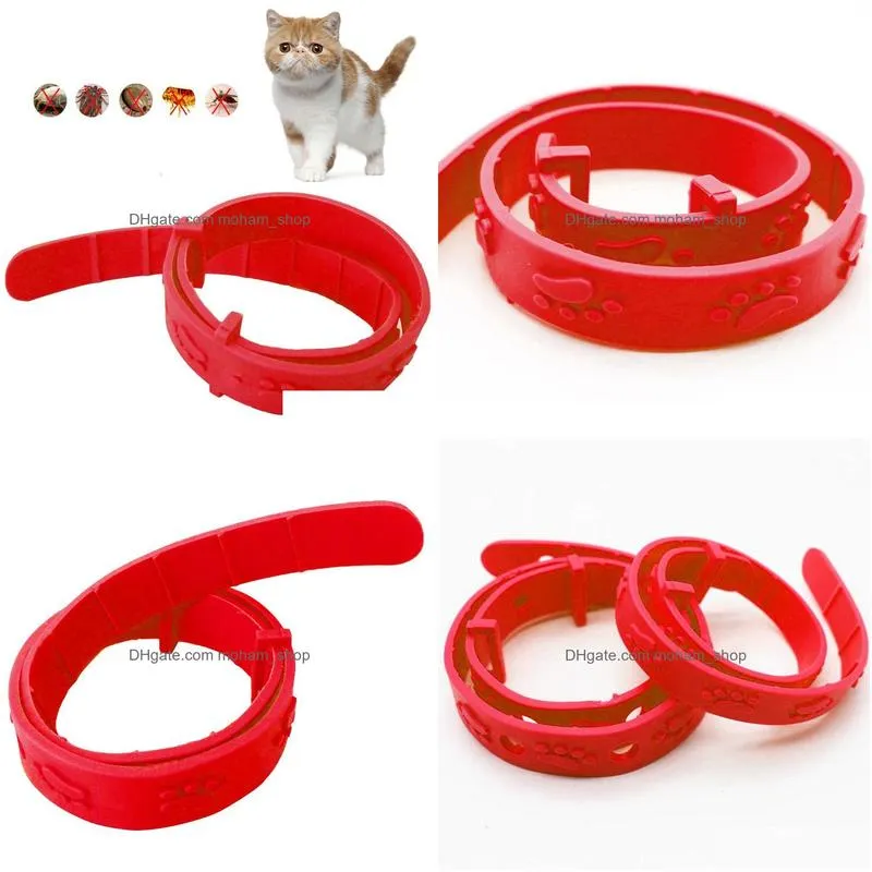 dog collars leashes pet cat collar anti flea mite lice insecticide mosquito outdoor adjustable long term protection accessories 230919