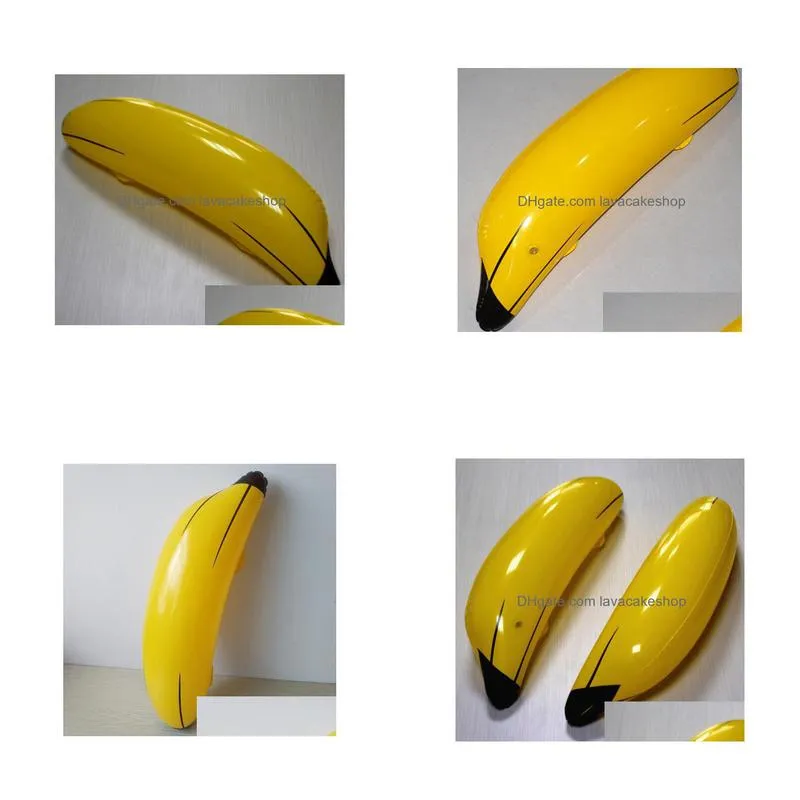Other Home & Garden 100Pcs Creative Inflatable Big Banana 68Cm Blow Up Pool Water Toy Kids Children Fruit Toys Party Decoration Drop D Dhaqo