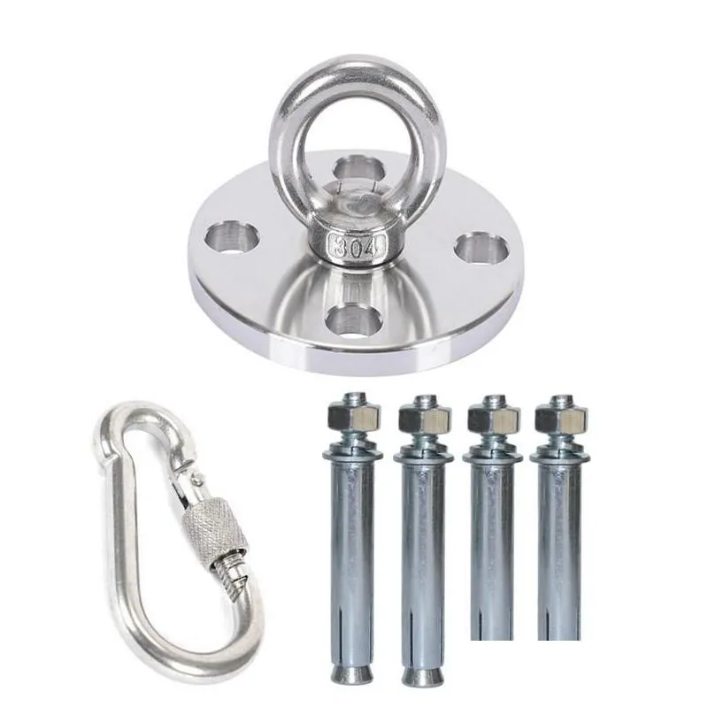 Camp Furniture Camp Furniture 304 Stainless Steel Heavy Duty Ceiling Mount Anchor Wall Buckle Hook For Yoga Hammock Chair Sandbag Swin Dh7Vw