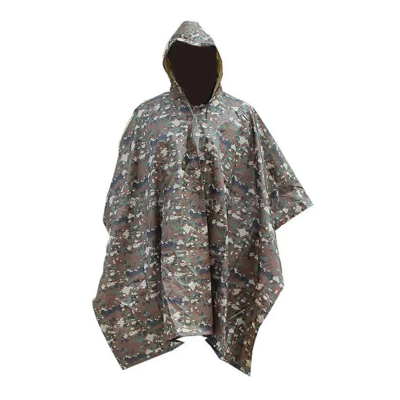 waterproof military impermeable camo raincoat rain coat men women raincoat awning from the rain motorcycle rain poncho 210320