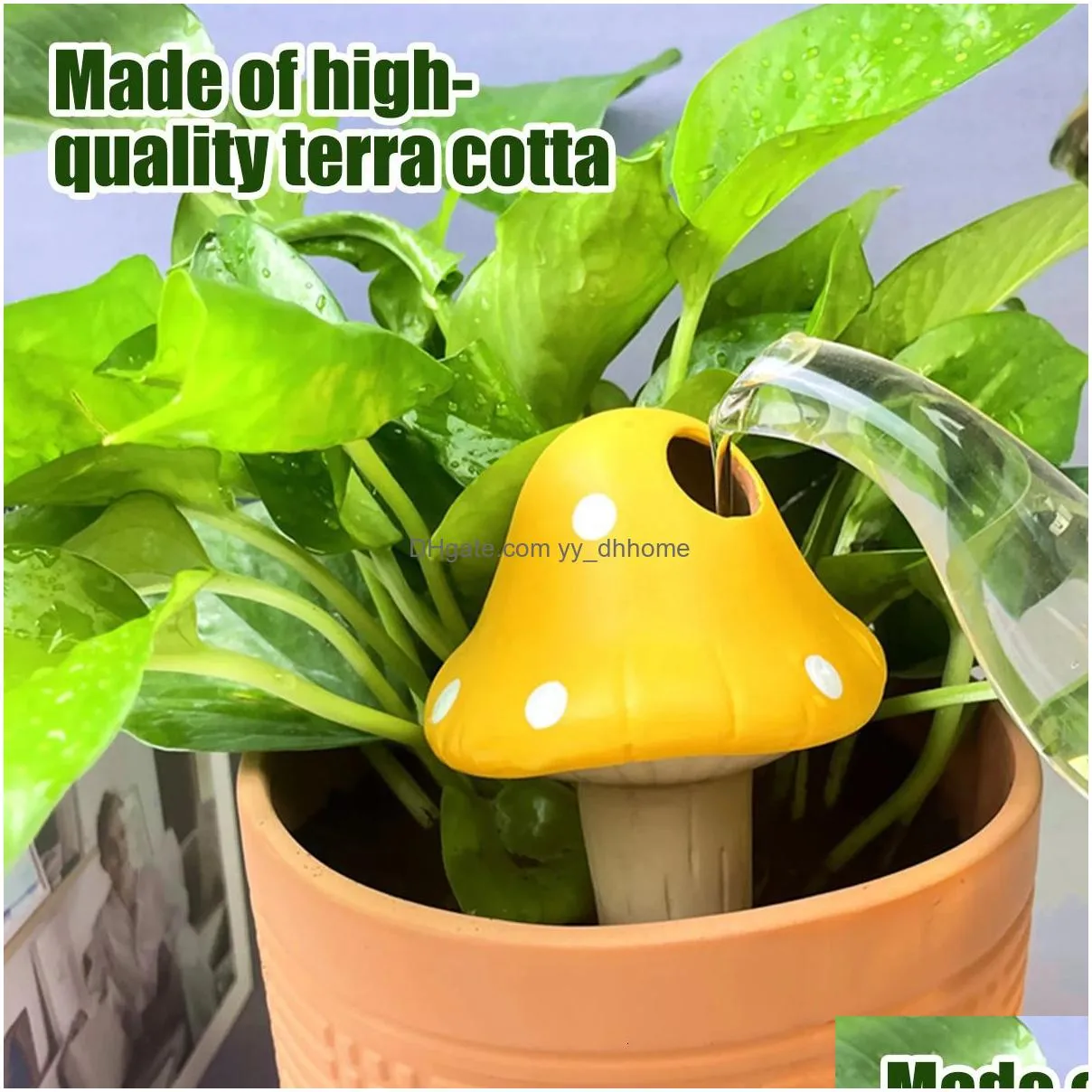 sprayers 4pcs self-watering mushroom spikes portable automatic terracotta globe small potted plant waterer cute garden device 231122