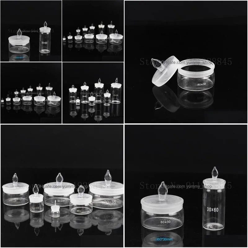 wholesale lab supplies glass weighing bottle transparent low / high type labortary glasre sealed for school experiment